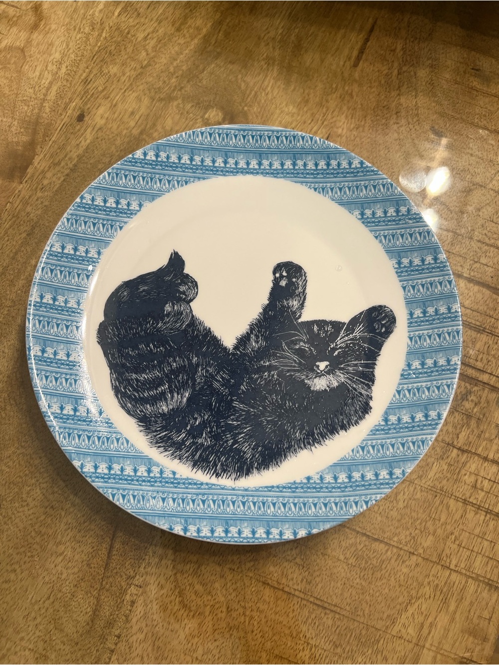 Sleeping CAT 8" Plate, Salad Plate, Wall Plate Cat Lover RARE